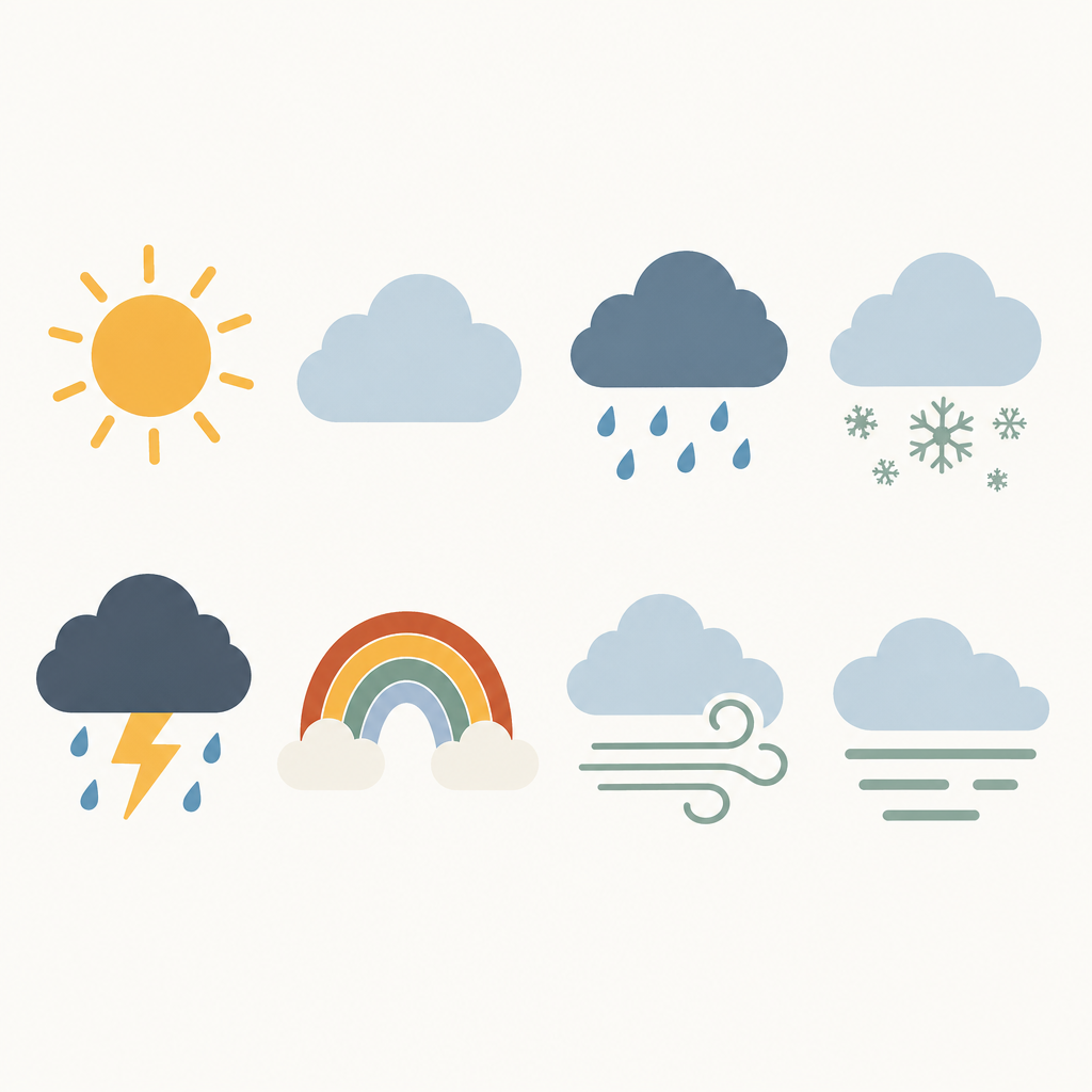 Weersoorten — pictogrammen